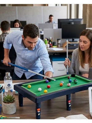 Tech Butiq Oyuncak Bilardo Masası Seti Çocuklar Için Eğlence ve Beceri Oyunu