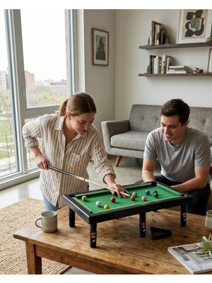Tech Butiq Mini Bilardo Masası Oyuncak Seti Çocuklar Için Eğlenceli Masa Oyunu
