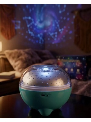 Midas Toptan Home Uzaktan Kumandalı Döner Yıldız Projeksiyon Lambası Bluetooth Hoparlör ve Renk Değiştirme Özelliği