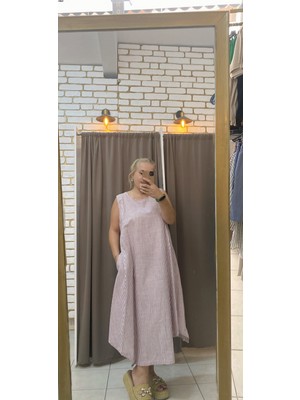 Tuba Toptaş Pamuklu Dokuma Büyük Beden Elbise