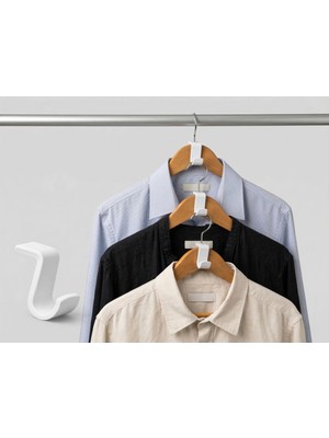 Karerca Askı Çoğaltma Aparatı 5 Adet Dolap Içi Askı Uzatma Elbise Pantalon Gömlek Kravat Askısı Organizer