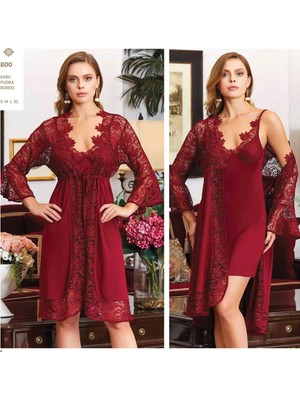 800 Bordo Koton Kısa 6'lı Set Takım