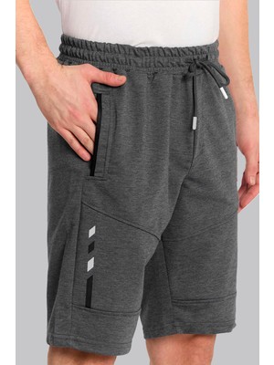 Slazenger 7045 Erkek Pamuklu Şort Bağcıklı Bel Rahat Kalıp Günlük Spor