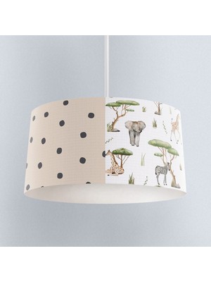 PremiumPort Renkli Safari Desenli Çocuk ve Bebek Odası Sarkıt Avize