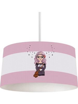 PremiumPort Renkli Kız Desenli Bebek ve Çocuk Odası Avizesi, Şık ve Modern Tasarım