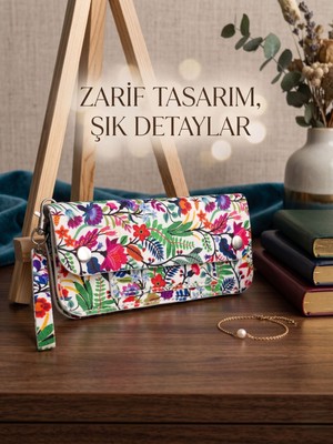 Luna Luster Hakiki Deri Bohem Tasarım Çiçekli Çocuk Aksesuar & Cüzdan DRC33