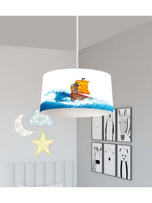 PremiumPort Balonlu Korsan Denizci Temalı Bebek ve Çocuk Odası Avizesi