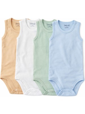 Bulut Anne ve Çocuk Askılı 4lü Çıtçıtlı Body Kız / Erkek Body Düz Renk (Renkler Değişiklik Gösterebilir)