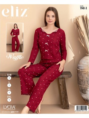 Eliz Waffle Fiyonklu Pijama Takım