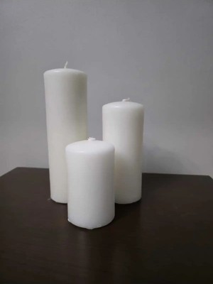Varkal Silindir Mum Beyaz 3 Lü Mum