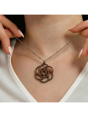 Koçak Takı Ahşap Kolye Modern Özgün Minimalist Takı Model No 293