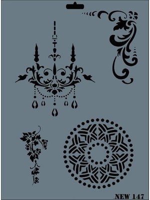 Pazarcan New Seri N-147 Stencil 35X25 cm