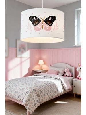 PremiumPort Renkli Kelebek Desenli Çocuk Odası Avize, Şık ve Ferah Aydınlatma