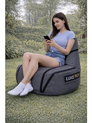 Zero Model Armut Puf Koltuk - Kırmızı Siyah Oyuncu Koltuğu