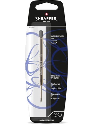 Sheaffer 99337 Tükenmez Refil T Siyah T Model Medium