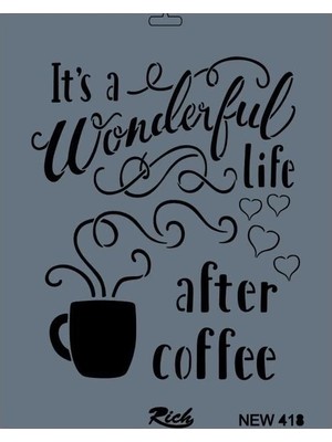 Pazarcan New Seri N-418 Stencil 35X25 cm