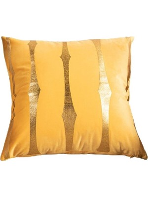 Diva Home Kadife Suni Deri Detaylı Dekoratif Kırlent Kılıfı 43X43 cm – Şık Salon Yastığı