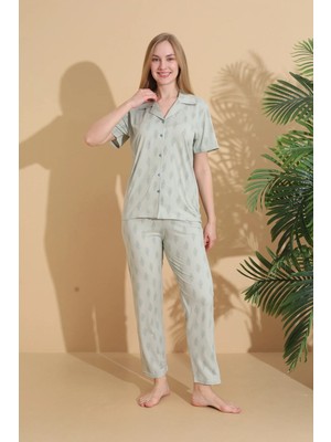 01189 Milan Ceket Yaka Pijama Takım