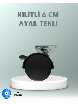İsingir Shopping Zemin Korumalı 6 cm Kilitli Döner Ayak