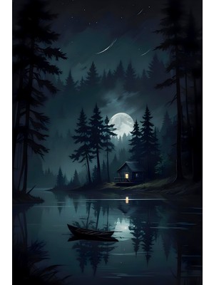 Aden Dijital Dekoratif Manzara Kanvas Tablo