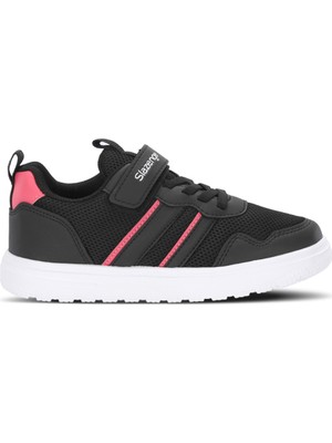 Slazenger Fıora Kız Çocuk Cırt Cırtlı Beyaz / Fuşya Günlük Spor Ayakkabısı