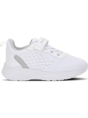 Slazenger Funkytown I Unisex Çocuk Cırt Cırtlı Beyaz / Gri Günlük Spor Ayakkabısı