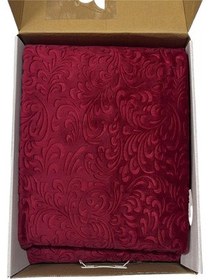 Sarar Gold Çift Kişilik Battaniye Bordo
