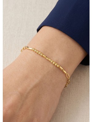 Bilezikci 14 Ayar Altın Dorika Toplu Ataç Bileklik