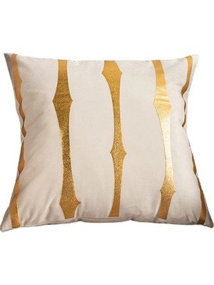 Diva Home Kadife Suni Deri Detaylı Dekoratif Kırlent Kılıfı 43X43 cm – Şık Salon Yastığı