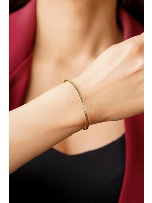 Fiyonk Kuyumculuk 14 Ayar Altın Italyan Greek Detaylı Kelepçe