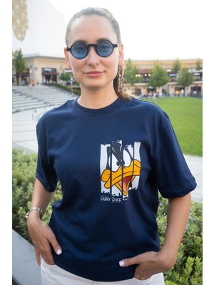 Book OrBook Ducktastic Split %100 Heavy Cotton Premium Kalite Sırt Baskılı T-Shirt