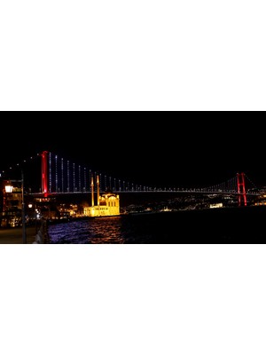 Aden Dijital Dekoratif Istanbul Ortaköy Manzara Kanvas Tablo