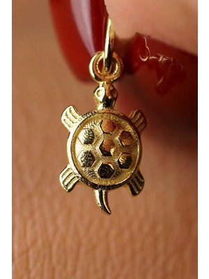 Fiyonk Kuyumculuk 14 Ayar Altın Kaplumbağa Kolye Ucu