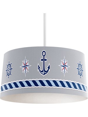 PremiumPort Mavi Çapa Desenli Bebek ve Çocuk Odası Avizesi, Şık ve Zarif Tasarım