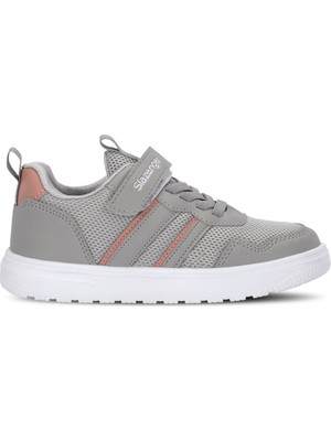 Slazenger Fıora Kız Çocuk Cırt Cırtlı Beyaz / Fuşya Günlük Spor Ayakkabısı