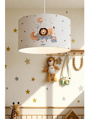 PremiumPort Bohem Aslan Burcu Desenli Çocuk Odası Avize, Şık ve Renkli Tasarım