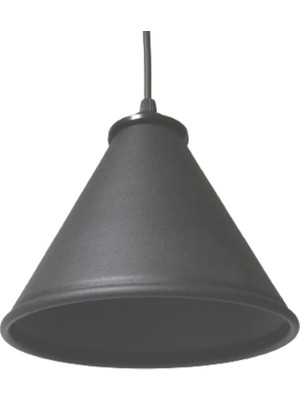 PremiumPort Siyah Metal Avize, 19 cm Genişlik, Modern ve Şık Tasarım