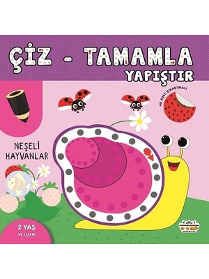 0-6 Yaş Yayınları Neşeli Hayvanlar - Çiz-Tamamla-Yapıştır