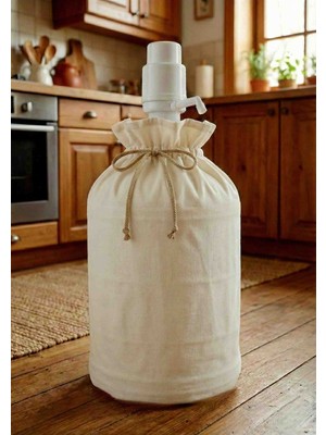 MiniStand Ham Kumaş Damacana Kılıfı Dekoratif Standart Damacana Uyumlu Kılıf