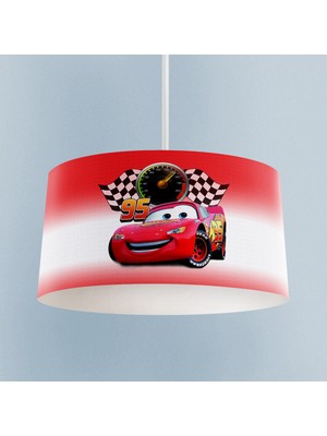 PremiumPort Renkli Mcqueen Desenli Bebek ve Çocuk Odası Avizesi