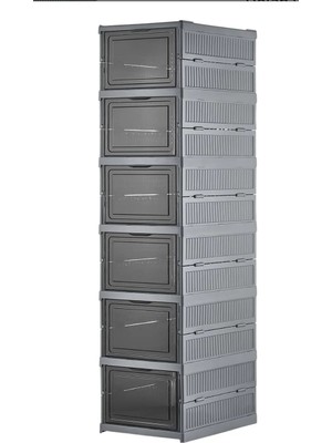 Deyhome 6 Katlı Katlanır Ayakkabılık Dolabı – Kapaklı, Modüler, Toz Geçirmez, Yer Tasarruflu Organizer