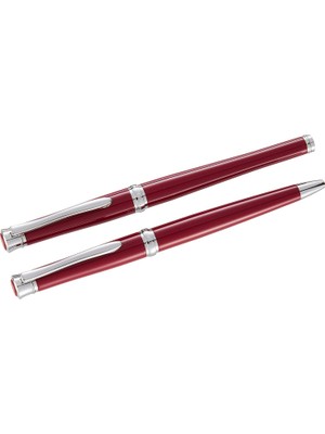Steelpen Lemans Serisi 812 Bordo Dolma Kalem +Tükenmez Kalem