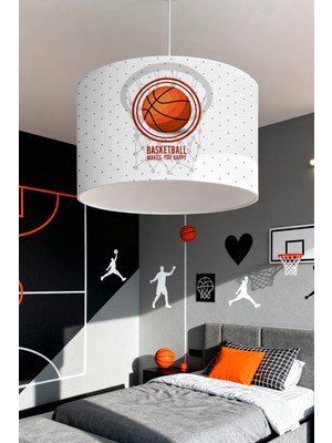 PremiumPort Çocuk Odası Basketbol Desenli Avize, Eğlenceli ve Şık Tasarım