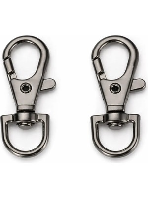 Orhan Çanta 1 Cm 15 Adet Balık Kanca Siyah Nikel (Antrasit) - Metal Çanta ve Cüzdan Askı Klipsi