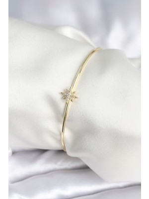 Youday Accessories Kutup Yıldızı Figür Pirinç Gold Renk Kadın Bileklik