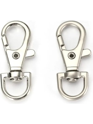 Orhan Çanta 1 Cm 200 Adet Balık Kanca Nikel (Gümüş) Metal Çanta ve Cüzdan Askı Klipsi