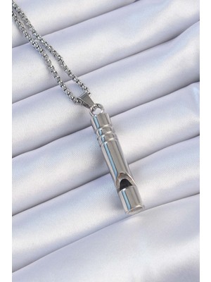 Youday Accessories Acil Durum Düdüğü 316L Çelik Kararma Yapmaz Yüksek Desibel Kolye Unisex