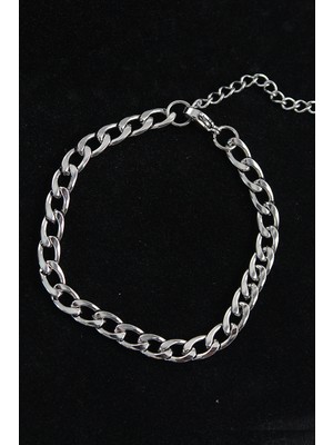 Youday Accessories 316L Çelik Kalın Klasik Model Gümüş Renk Erkek Bileklik