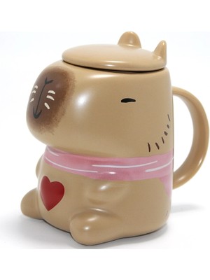 Mulvxkrg KRG02 3D Capybara Tasarımı Porselen Kupa Bardak ALK4510 (Mulvix)