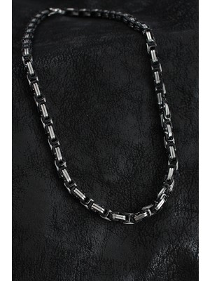 Youday Accessories 316L Çelik Kral Zincir Model Gümüş Renk Erkek Kolye